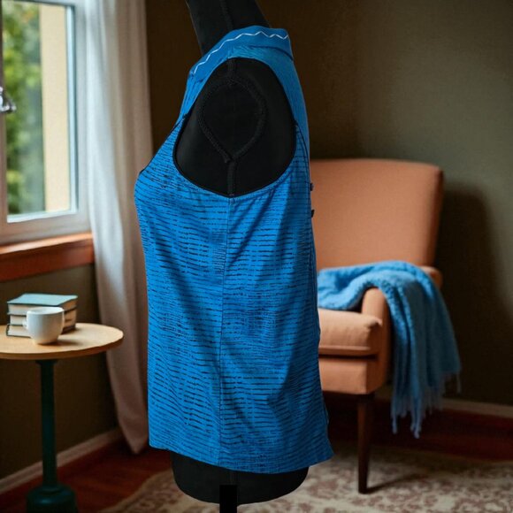 JAMIE SADOCK (MED) Golf Casual Qtr Zip Blue/Black Button Detail Cotton - Picture 5 of 9